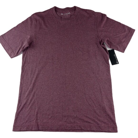 Travis Mathew Short Sleeve Crew Neck Tee T-Shirt Men's Size Small Heather Port - Picture 1 of 6